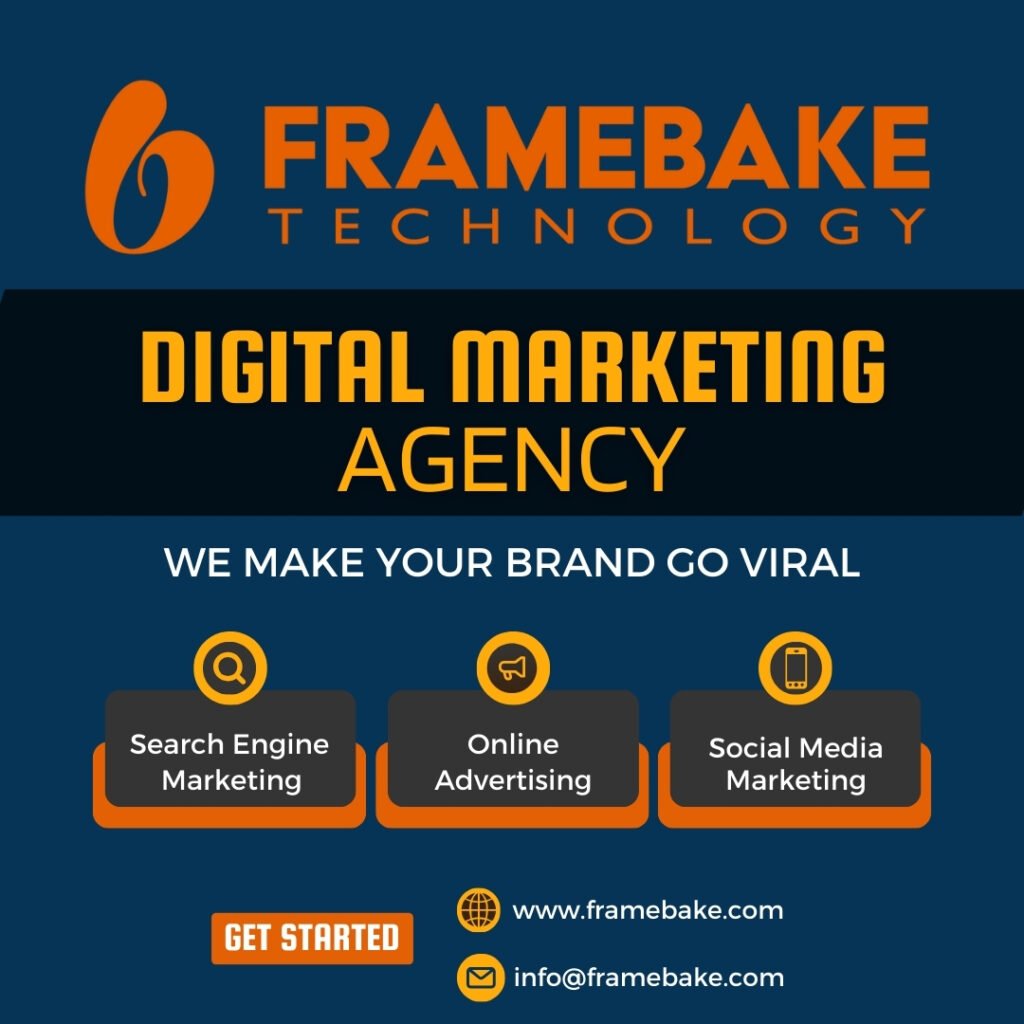 With a proven track record, Framebake Technology is a top contender in Vancouver’s marketing landscape. The agency offers:

✅ Data-Driven Digital Marketing Strategies

🚀 A Team of Experienced Professionals

🎯 Personalized Marketing Plans

💬 24/7 Support & Communication

If you’re looking for an agency that prioritizes your business growth, Framebake Technology is a trusted choice among the top marketing agencies in Vancouver.